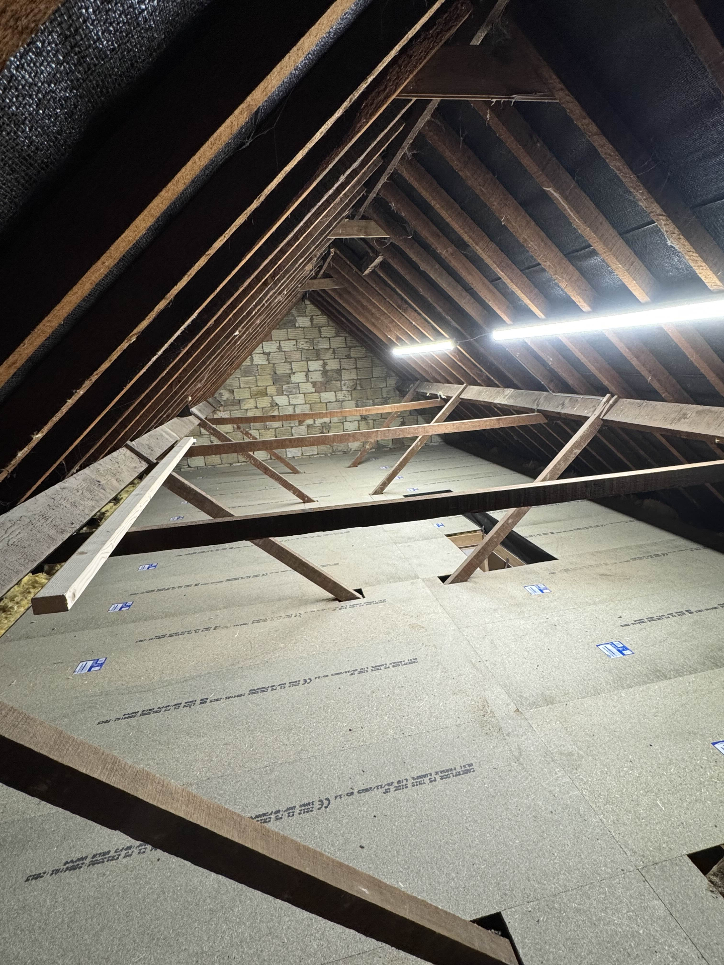 Essex loft after raised boarding